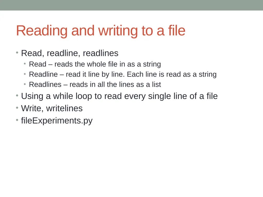 CIT 590 Intro to Programming Files etc - slide 5 of 12
