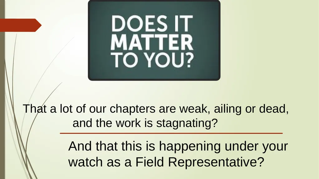 Reviving The Chapters & Advancing The Work - slide 2 of 23