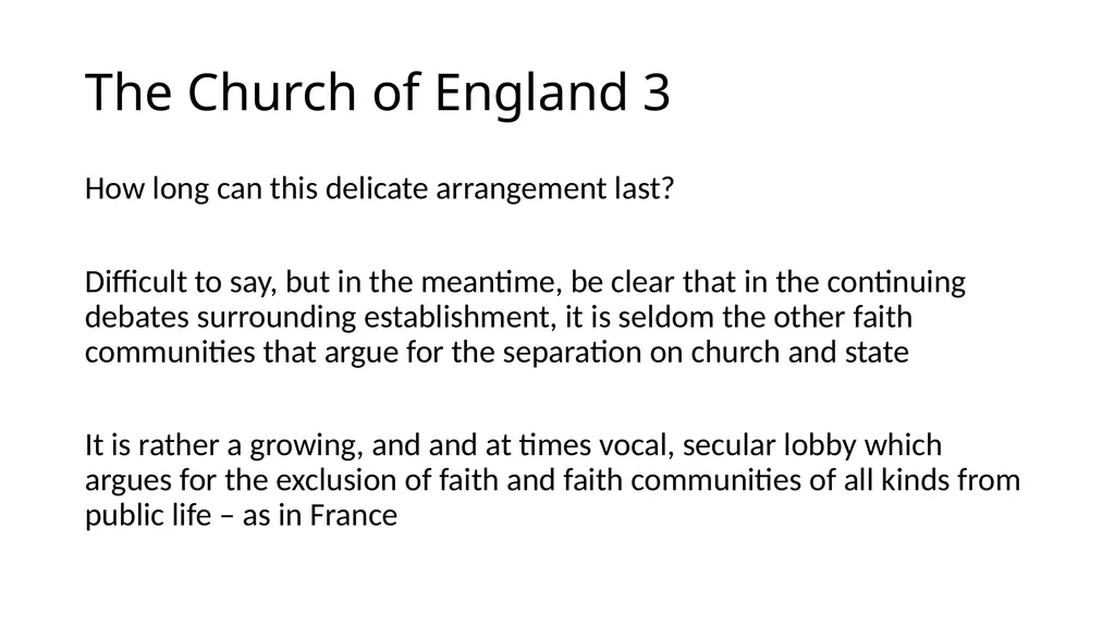 The Advantages of a Weak Established Church Grace - slide 20 of 26