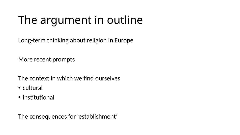 The Advantages of a Weak Established Church Grace - slide 2 of 26