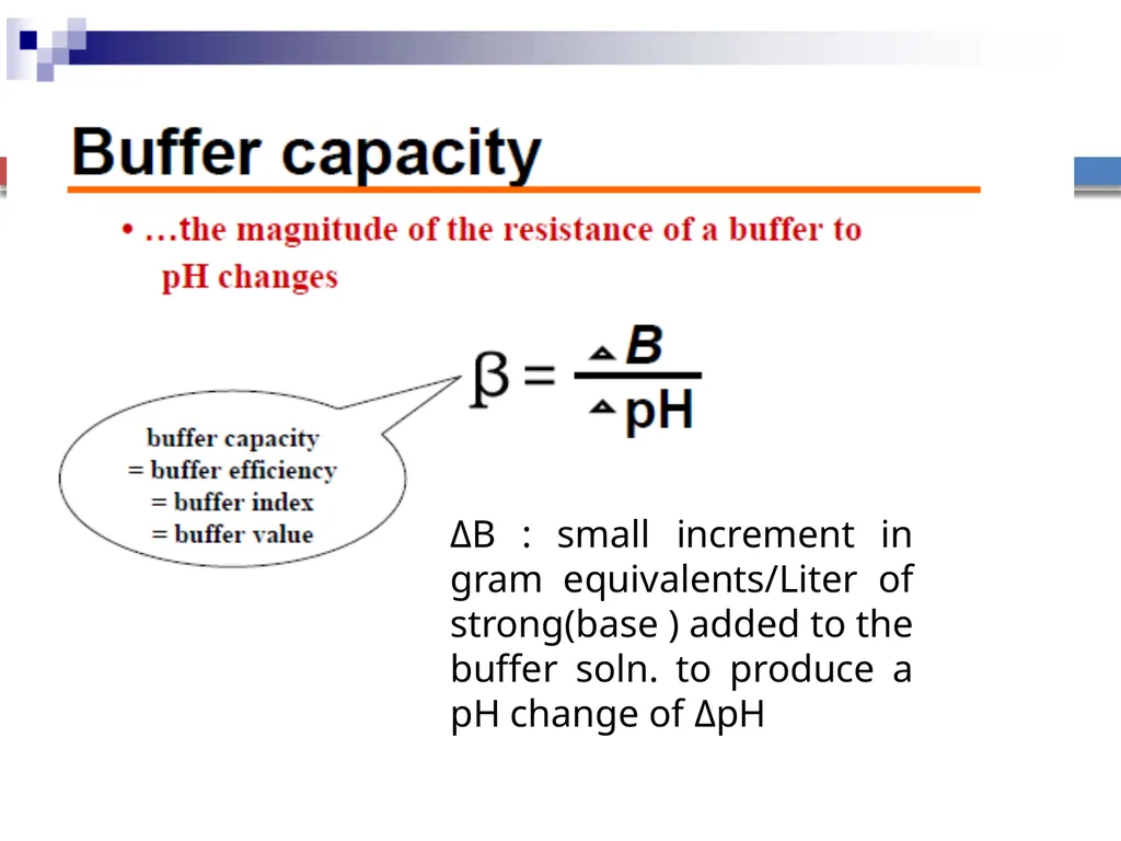 Buffer solutions Buffers: are compounds or - slide 15 of 21