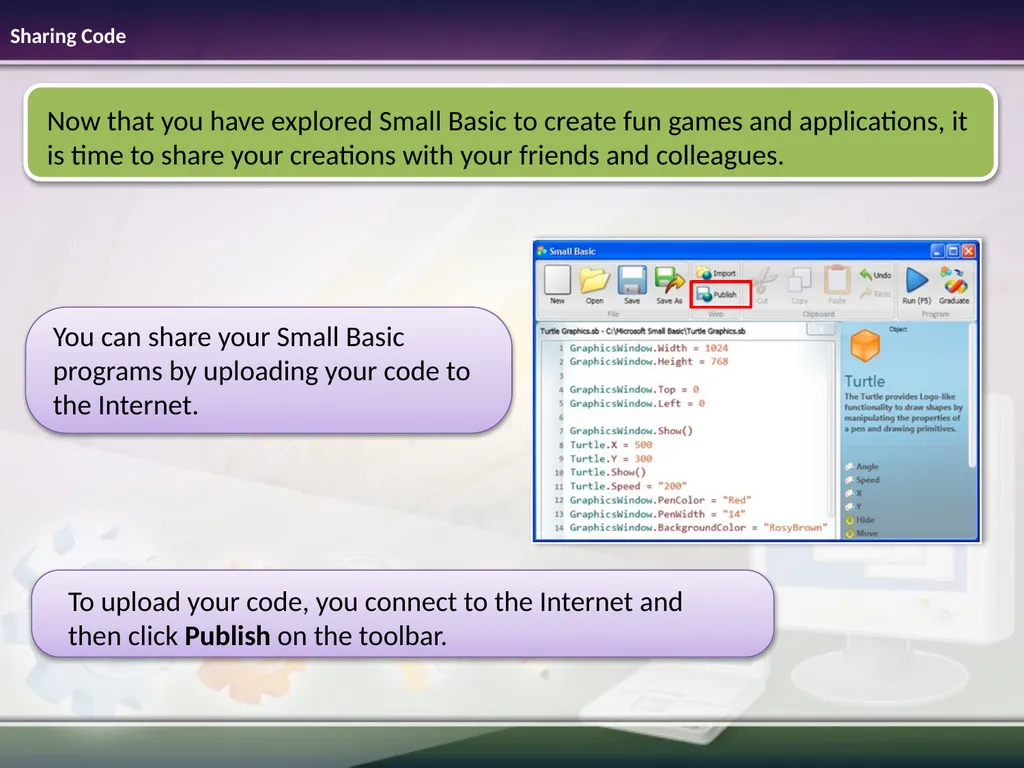 Sharing Code Estimated time to complete this - slide 3 of 10
