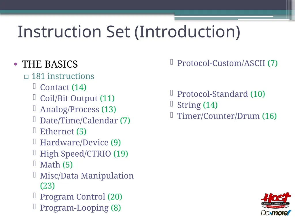 Do-more Technical Training Instruction Set - slide 2 of 19