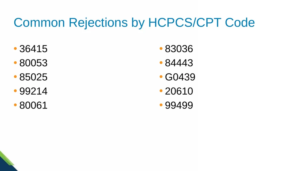 Part B Family Practice Common Rejections and - slide 24 of 41