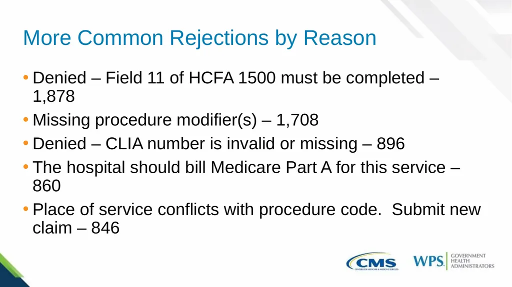 Part B Family Practice Common Rejections and - slide 23 of 41