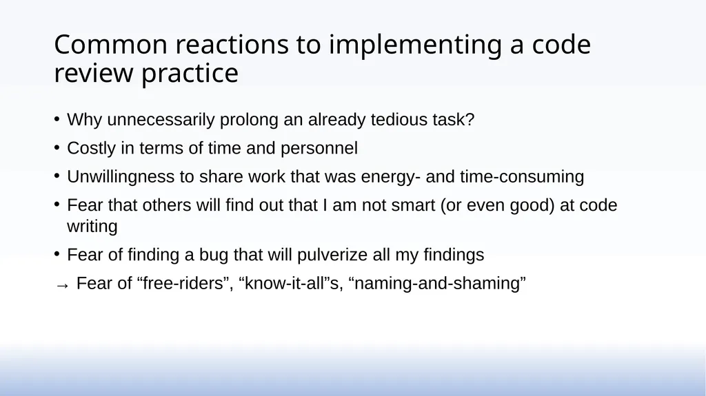 Code reviewing as a practice in research groups - slide 4 of 15
