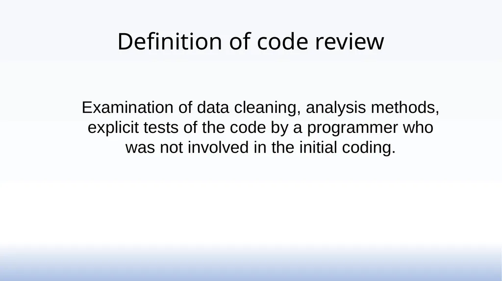 Code reviewing as a practice in research groups - slide 2 of 15