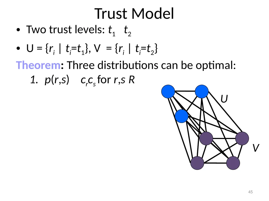 More Anonymous Onion Routing Through Trust Aaron - slide 45 of 49