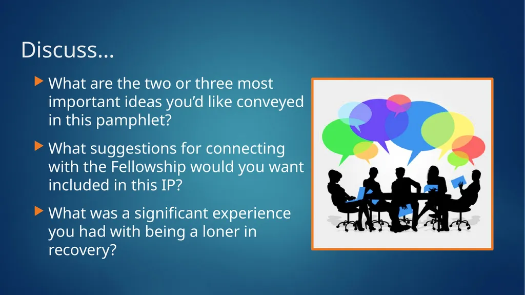 IP #21: The Loner—Staying Clean in Isolation Input - slide 22 of 23