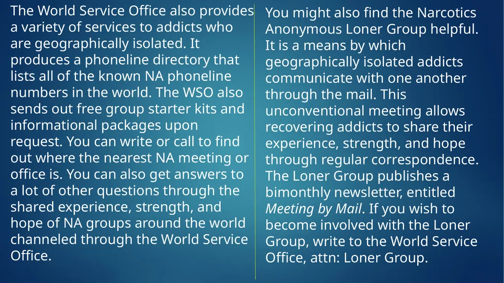 IP #21: The Loner—Staying Clean in Isolation Input - slide 8 of 23