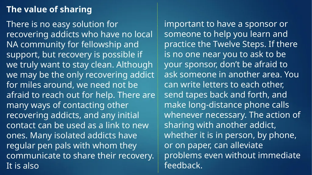 IP #21: The Loner—Staying Clean in Isolation Input - slide 11 of 23