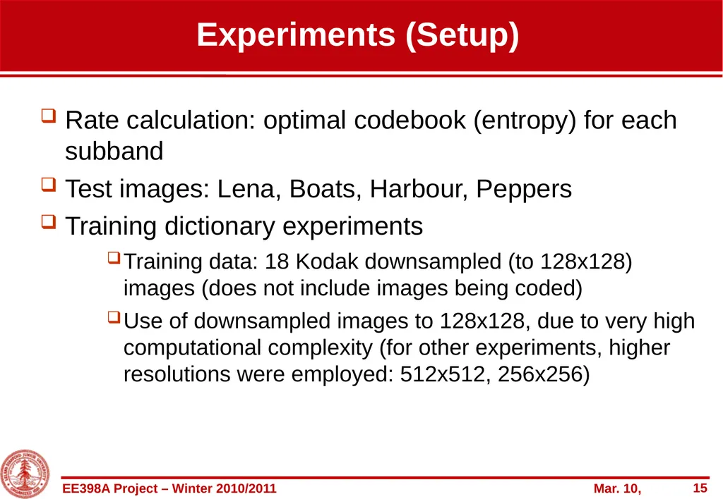Entropy-constrained overcomplete-based coding of - slide 15 of 22