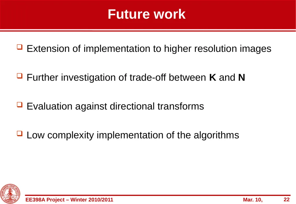 Entropy-constrained overcomplete-based coding of - slide 22 of 22