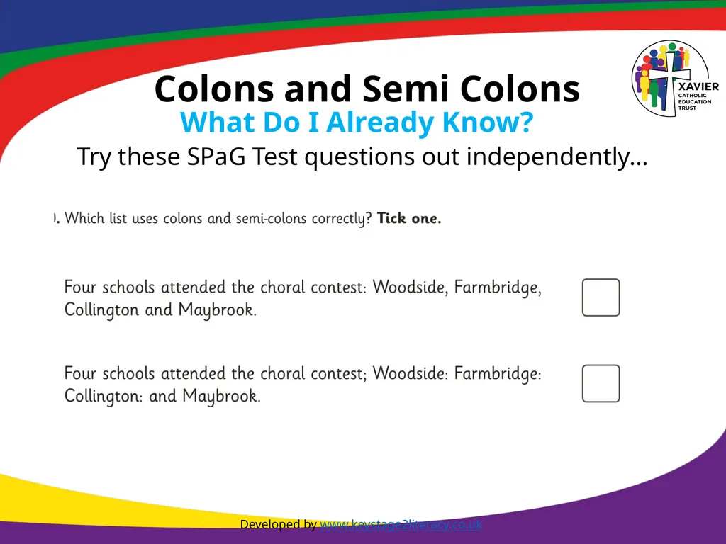 Year 6 SPAG Marking Boundaries NCLO: Using - slide 11 of 12
