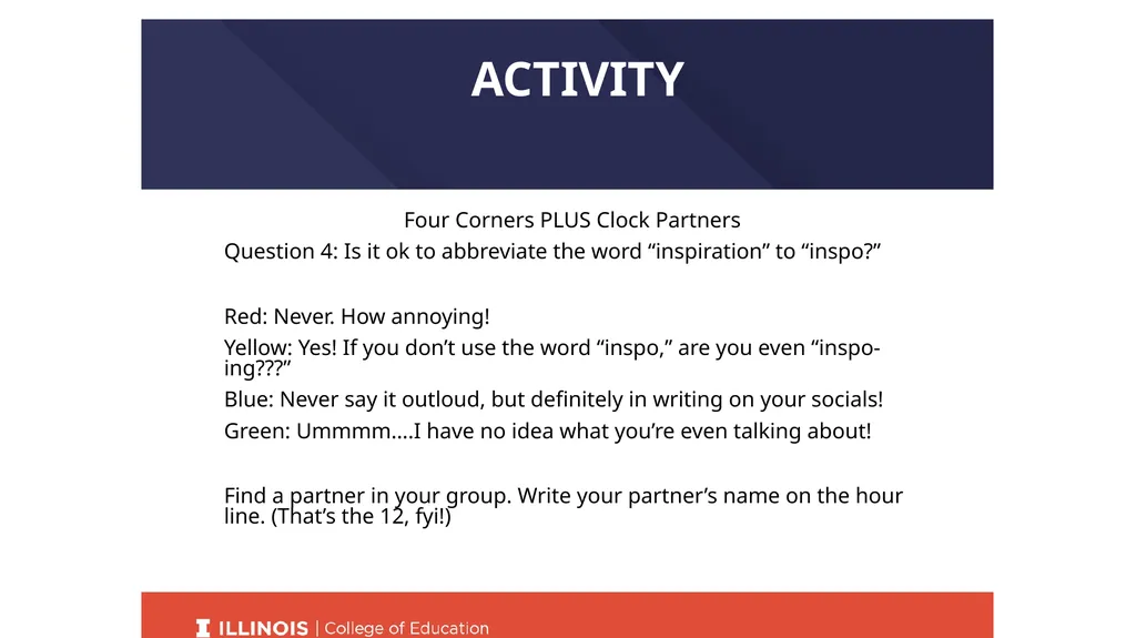 Title CI405 ORIENTATION Fall 2021 WELCOME! Come - slide 9 of 19