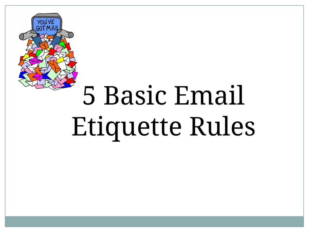 This is a discussion on email etiquette, with a - slide 3 of 17