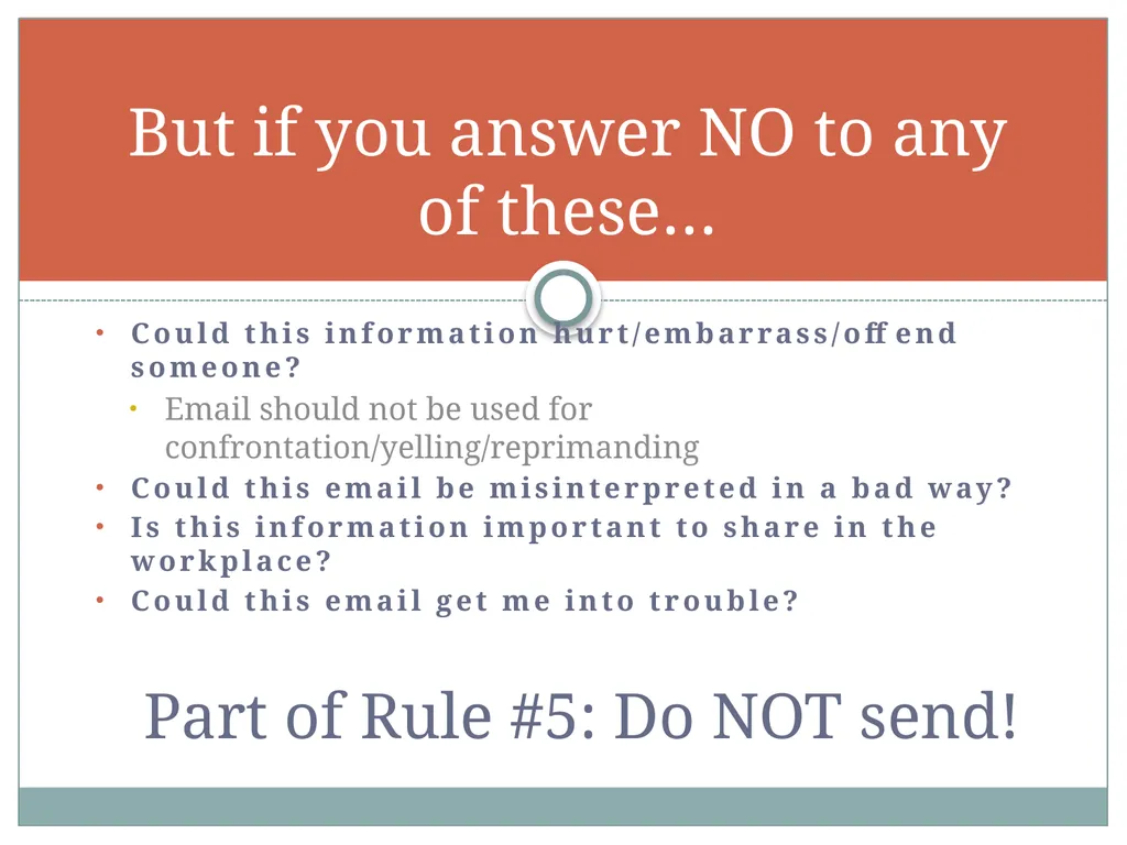 This is a discussion on email etiquette, with a - slide 9 of 17