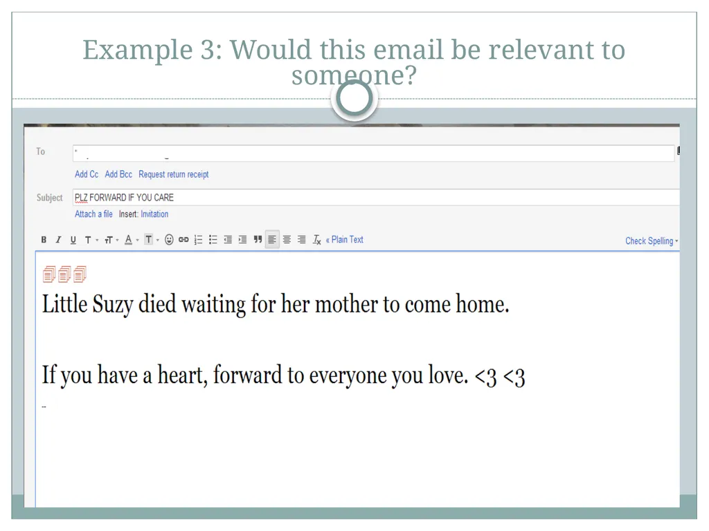 This is a discussion on email etiquette, with a - slide 16 of 17