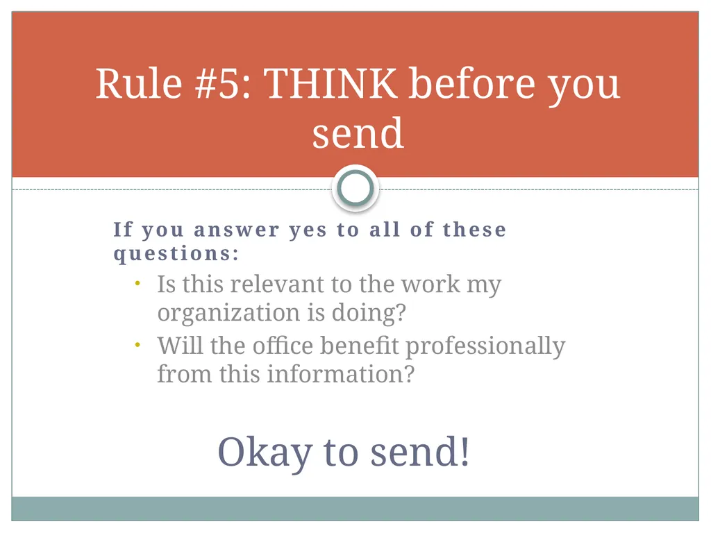 This is a discussion on email etiquette, with a - slide 8 of 17