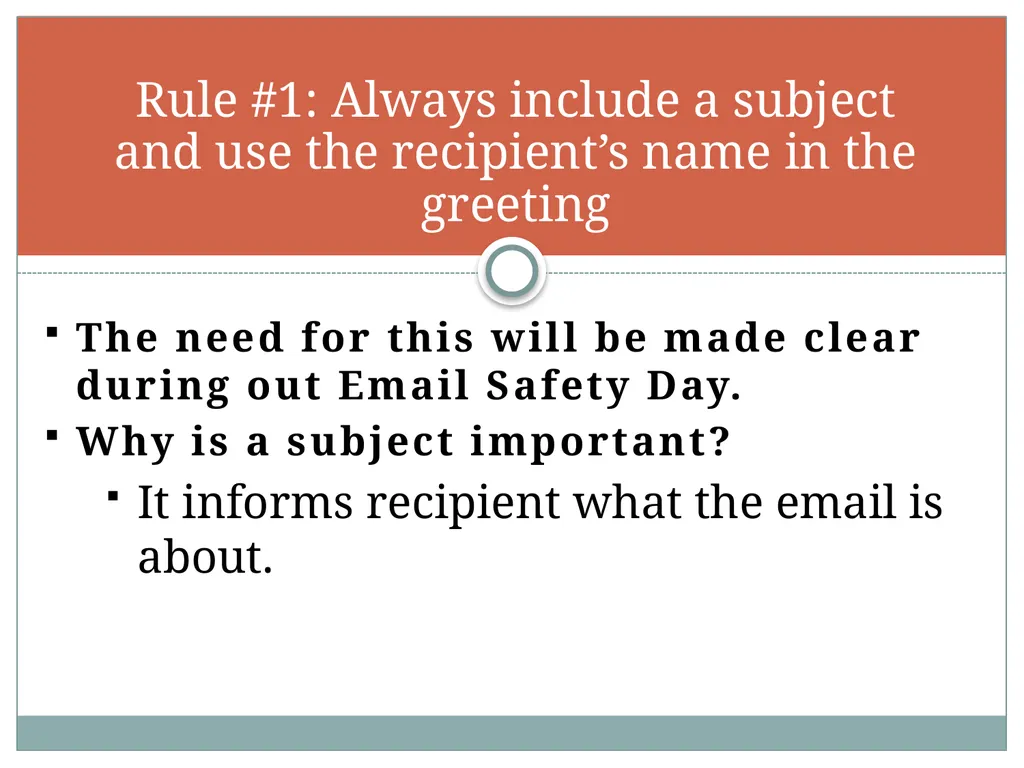 This is a discussion on email etiquette, with a - slide 4 of 17