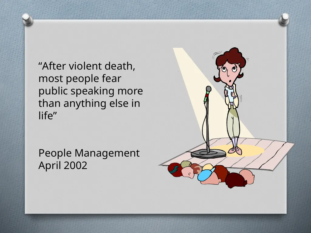 Presentation Skills “After violent death, most - slide 2 of 14