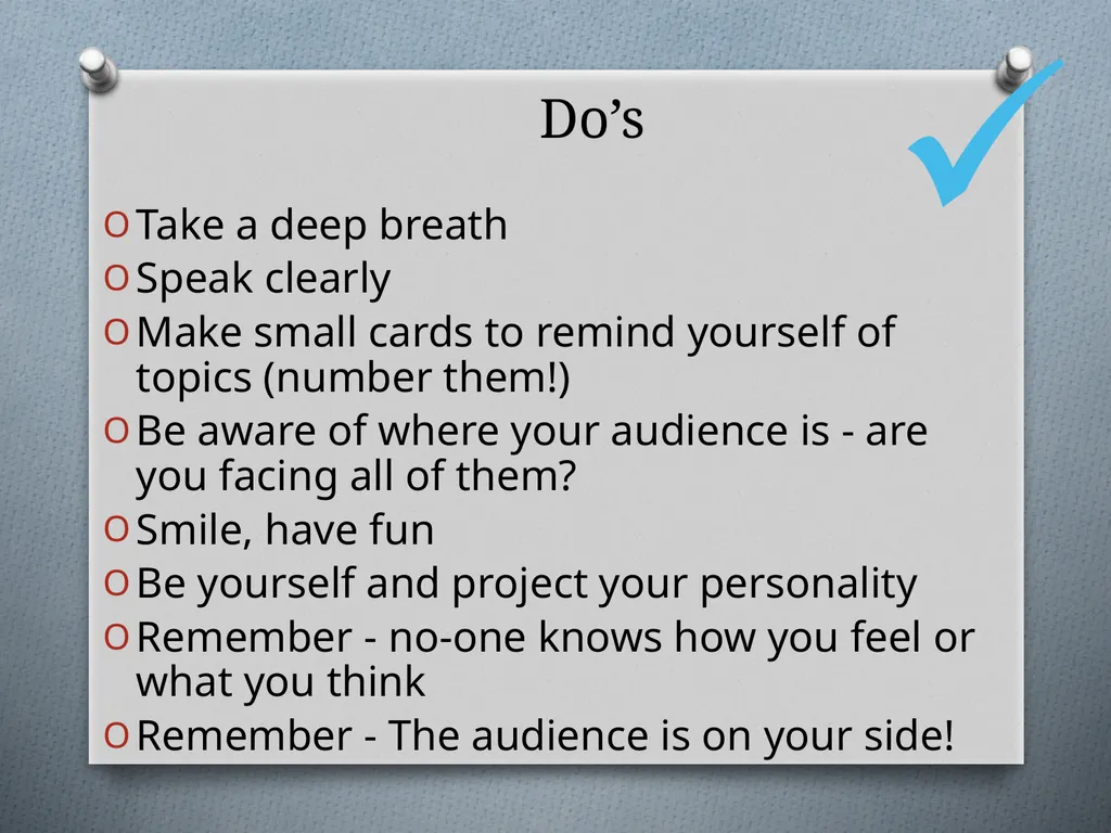 Presentation Skills “After violent death, most - slide 9 of 14