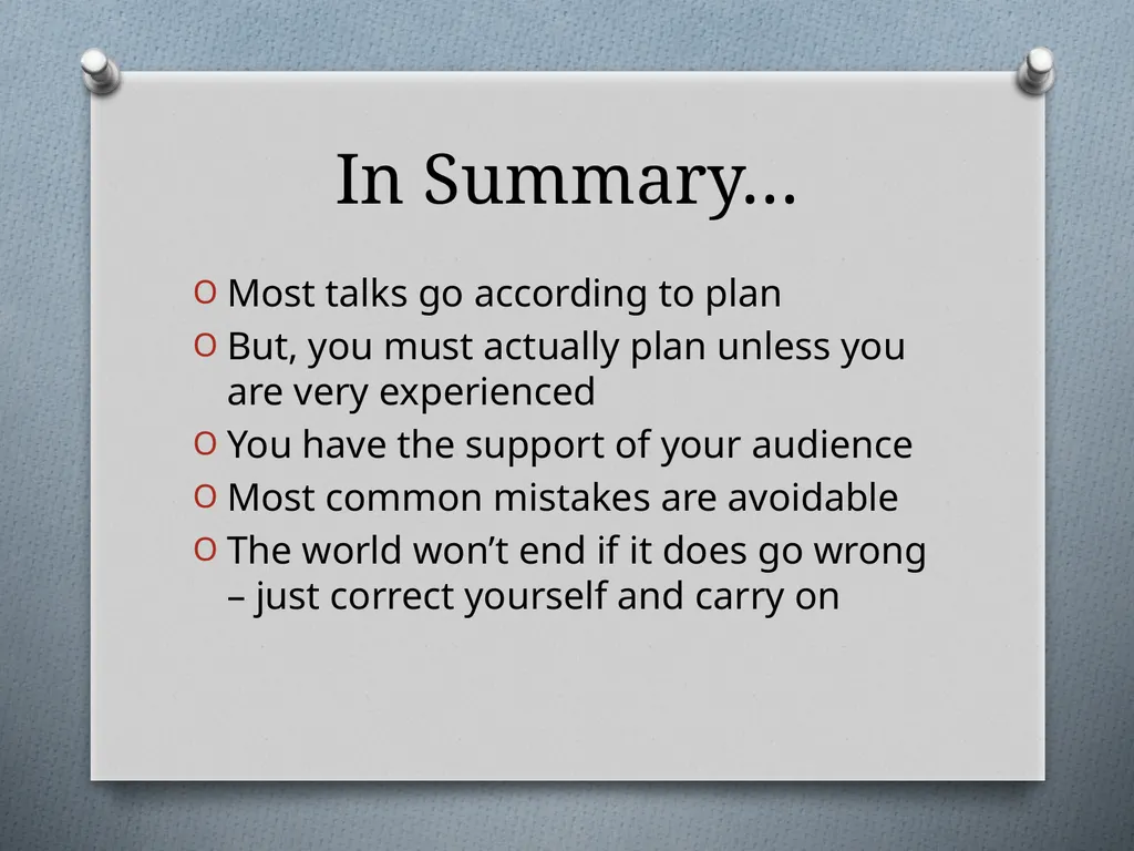 Presentation Skills “After violent death, most - slide 13 of 14