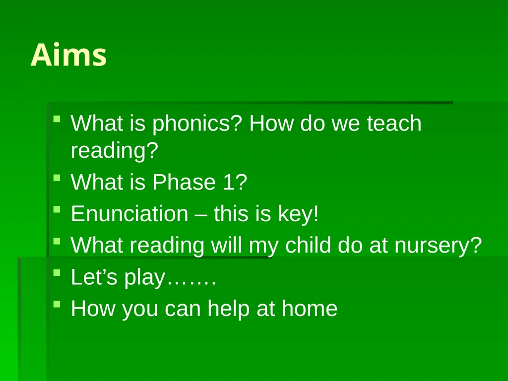 Phun with Phonics! Abbey Nursery Reading Workshop - slide 2 of 16