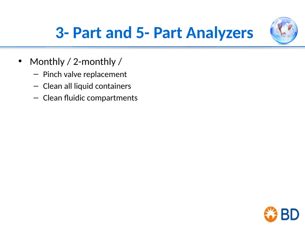 3- Part and 5- Part Analyzers DAILY Fluidic level - slide 2 of 7
