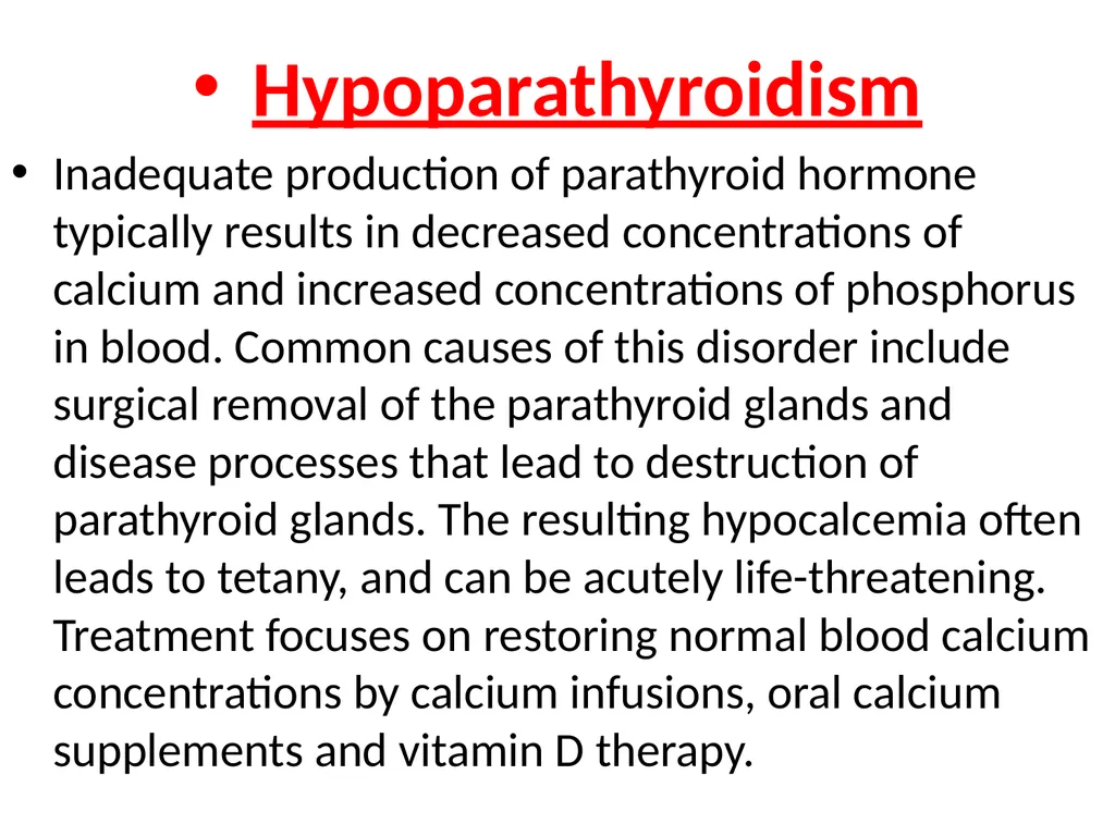 The major function of the parathyroid glands is to - slide 17 of 18
