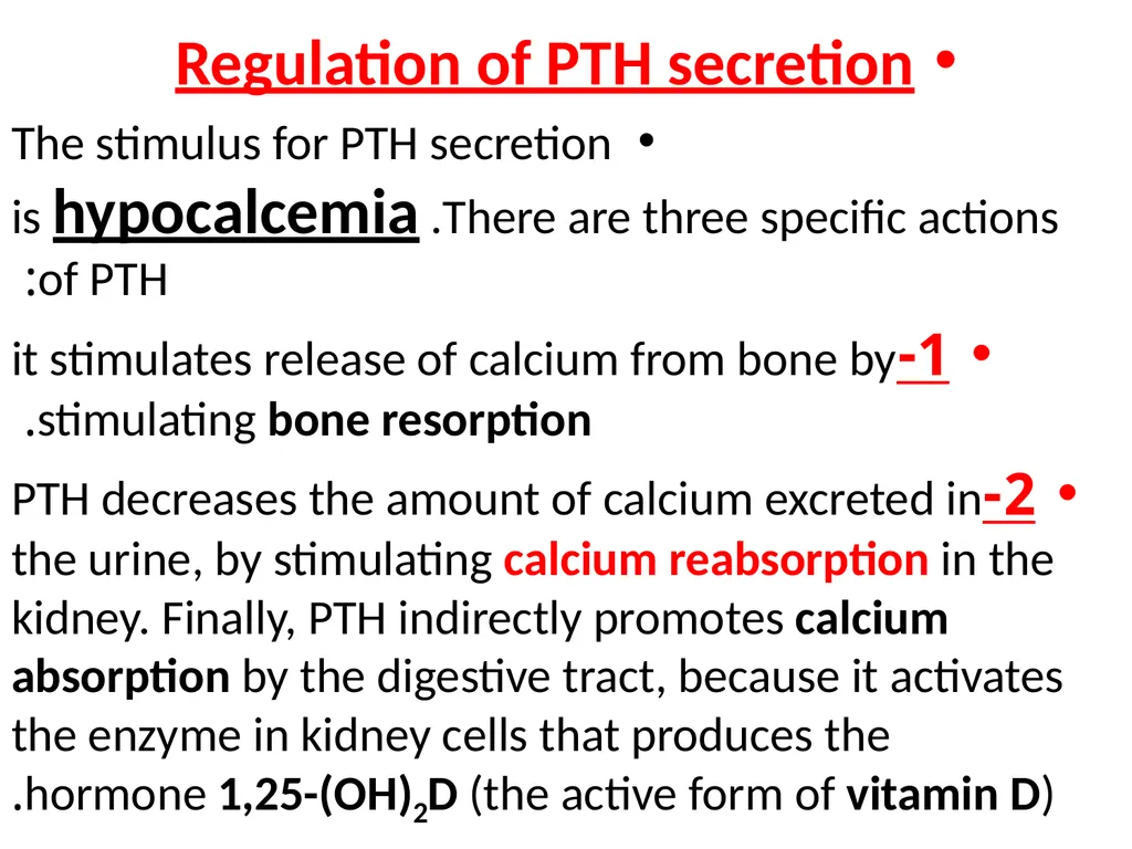 The major function of the parathyroid glands is to - slide 4 of 18