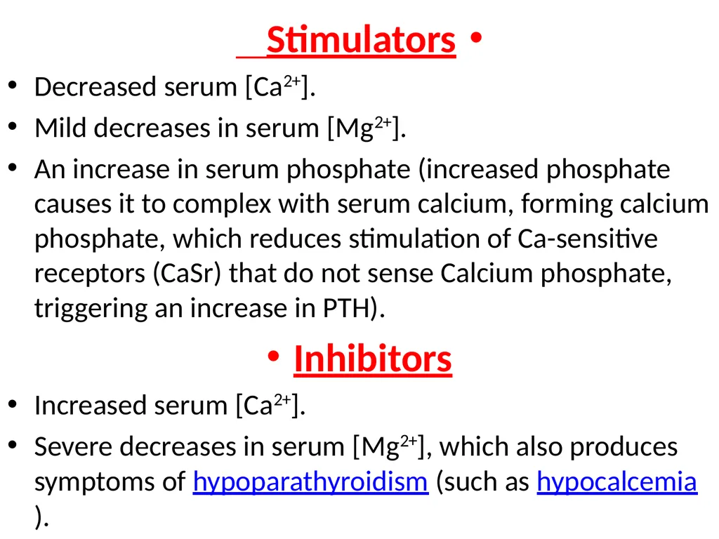 The major function of the parathyroid glands is to - slide 11 of 18