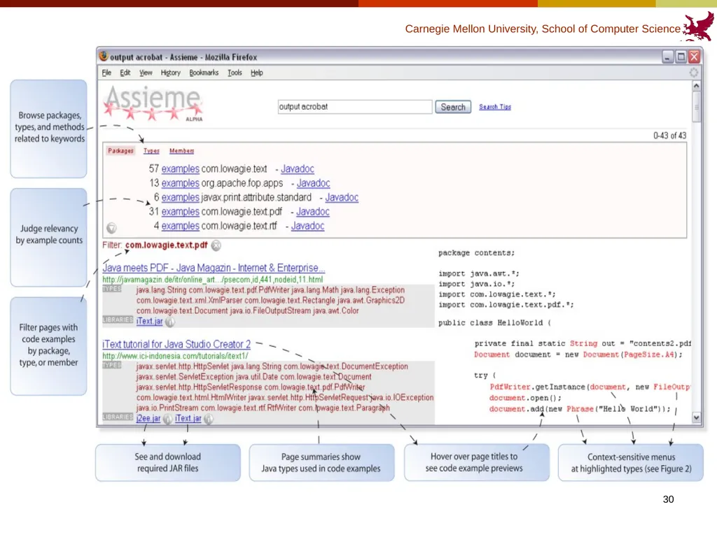 Finding Code to Reuse Kerry Chang Human-Computer - slide 30 of 37