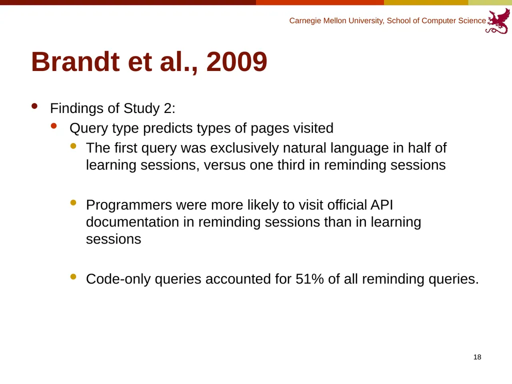 Finding Code to Reuse Kerry Chang Human-Computer - slide 18 of 37