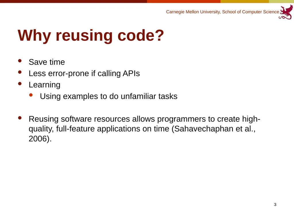 Finding Code to Reuse Kerry Chang Human-Computer - slide 3 of 37