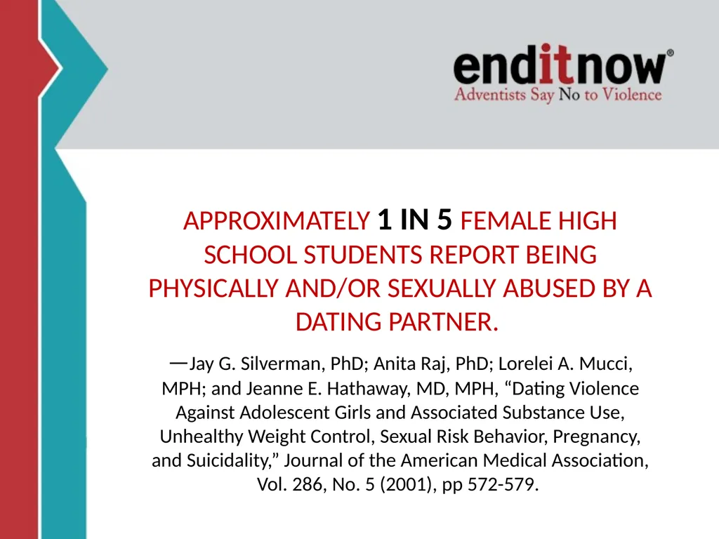 RELATIONSHIP and DATING VIOLENCE GENERAL - slide 8 of 37