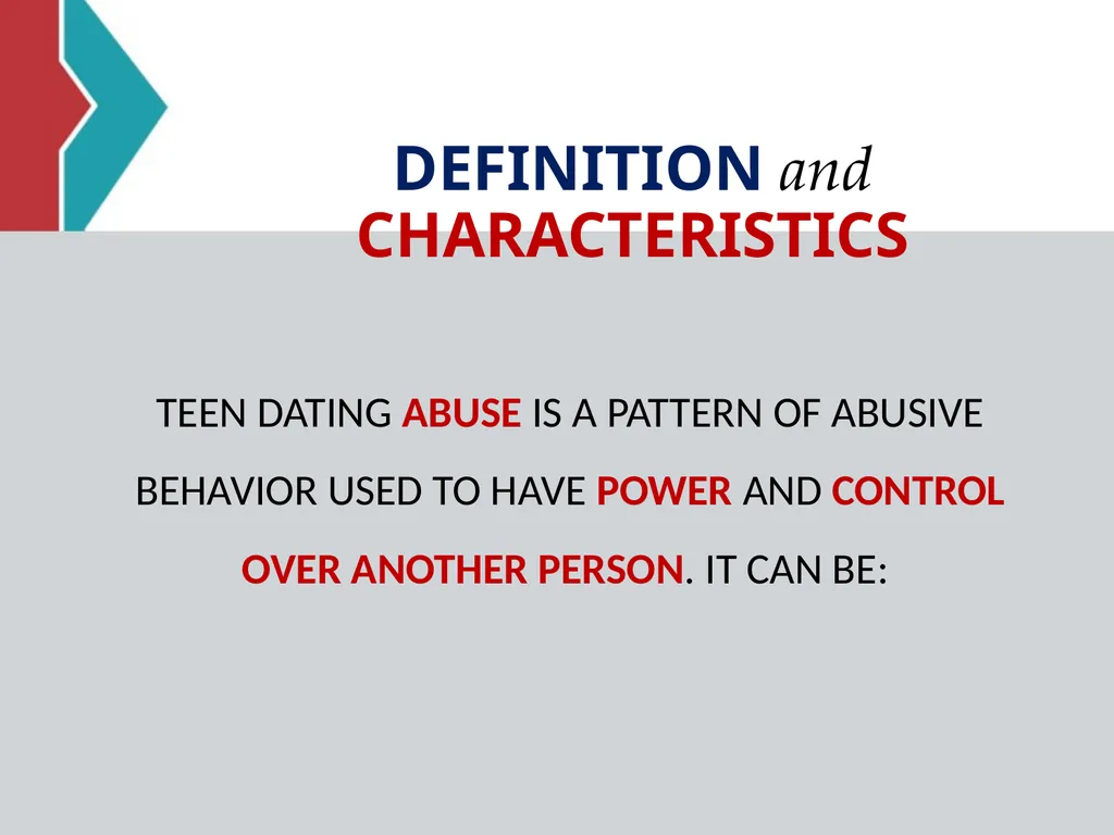 RELATIONSHIP and DATING VIOLENCE GENERAL - slide 2 of 37