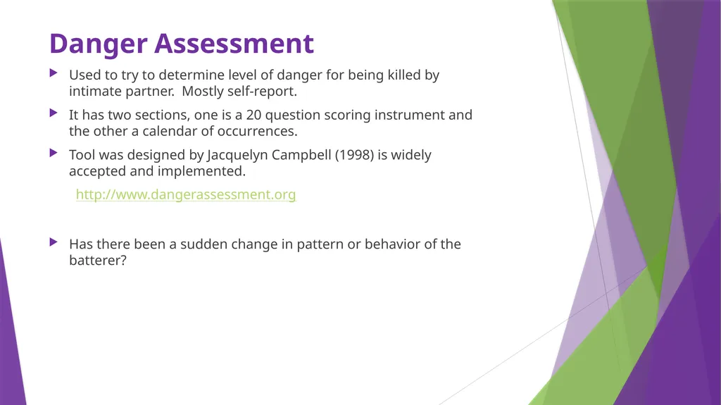 Intimate Partner Violence: Understanding the - slide 21 of 29