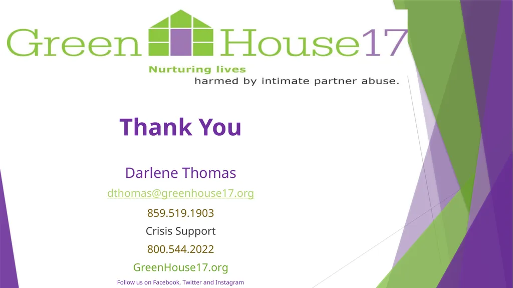 Intimate Partner Violence: Understanding the - slide 29 of 29