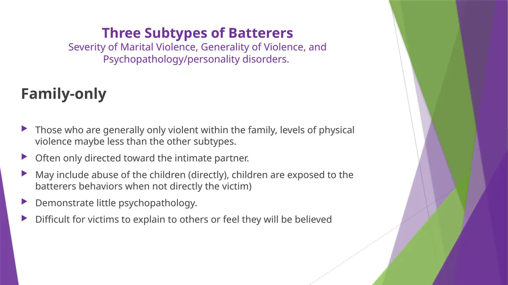 Intimate Partner Violence: Understanding the - slide 13 of 29