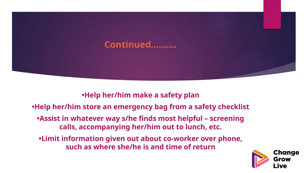 DOMESTIC ABUSE – YOU ARE NOT ALONE !!!!! Domestic - slide 30 of 35