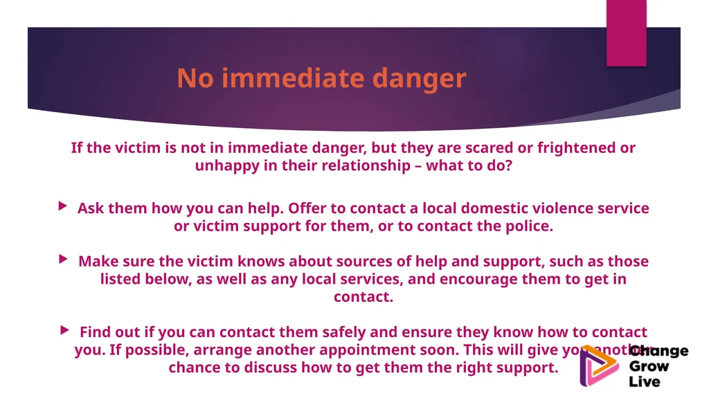 DOMESTIC ABUSE – YOU ARE NOT ALONE !!!!! Domestic - slide 21 of 35
