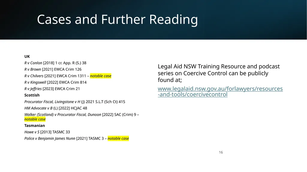 Legal Aid NSW Criminal Law Conference 2024 1 Why - slide 16 of 16