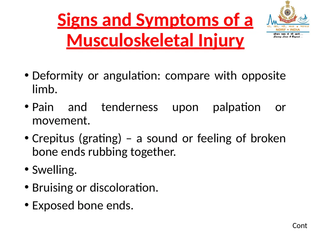 MUSCULOSKELETAL INJURIES LESSON -20 BY JITENDER - slide 11 of 58