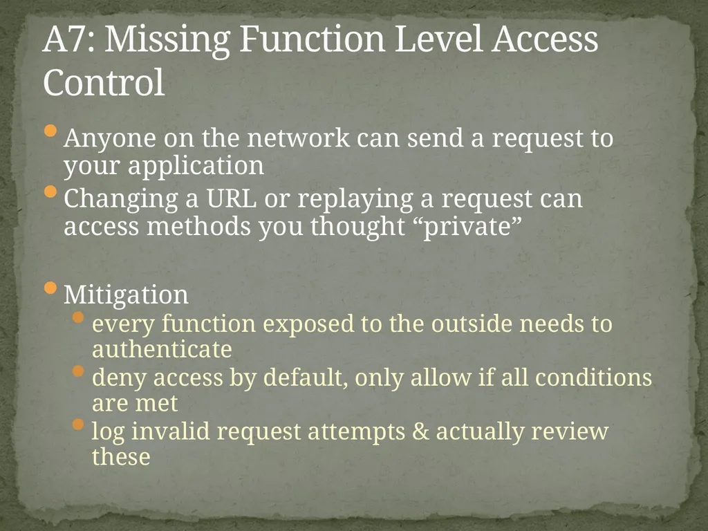 Web Application Secure Coding Do not try any of - slide 27 of 45