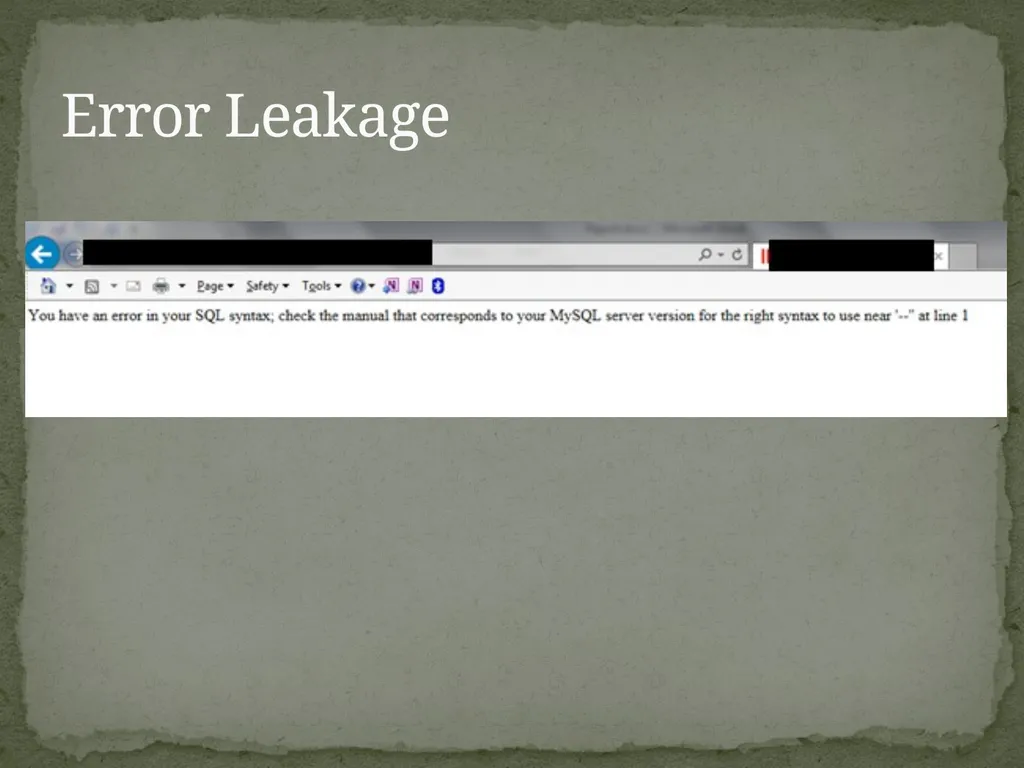 Web Application Secure Coding Do not try any of - slide 37 of 45