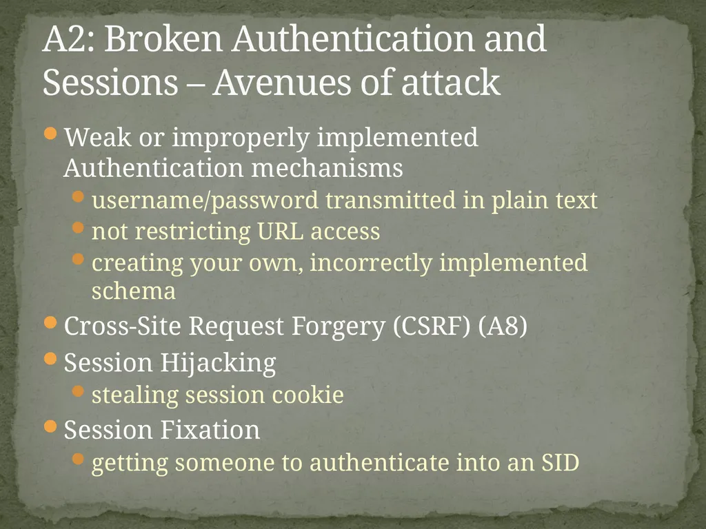 Web Application Secure Coding Do not try any of - slide 15 of 45