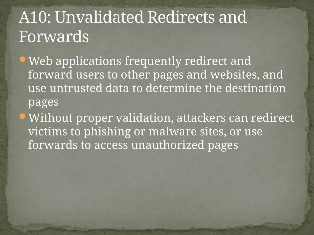 Web Application Secure Coding Do not try any of - slide 31 of 45