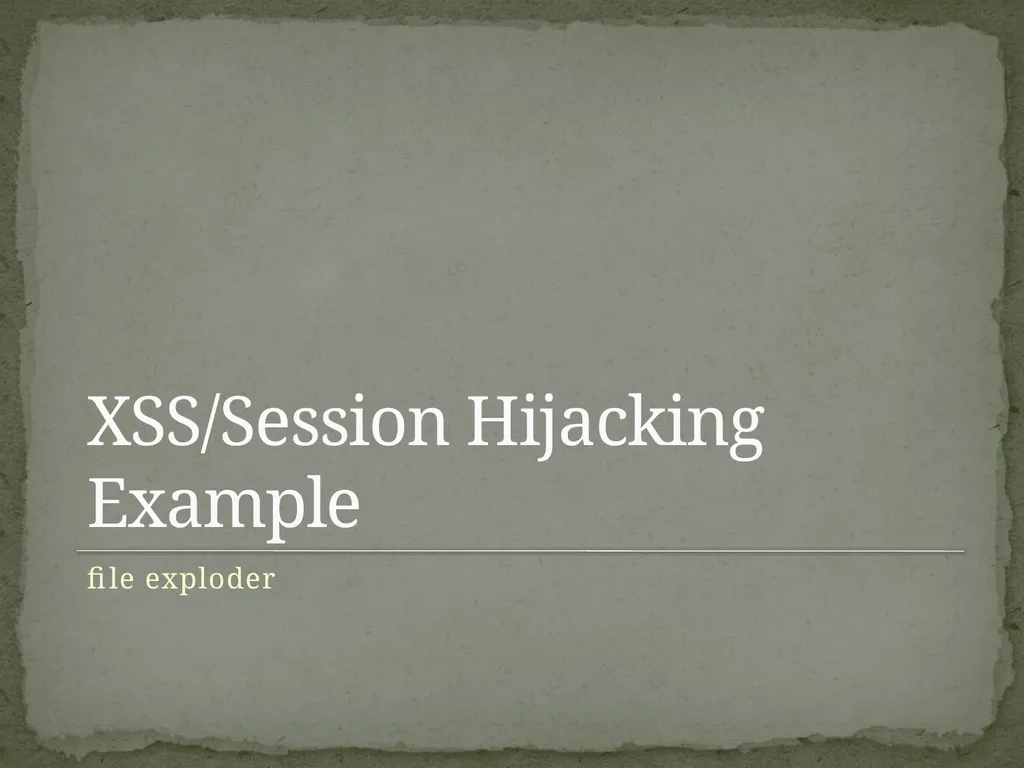 Web Application Secure Coding Do not try any of - slide 21 of 45