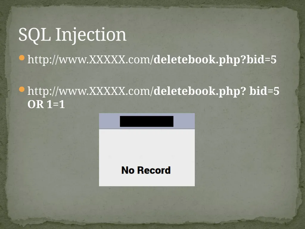 Web Application Secure Coding Do not try any of - slide 43 of 45